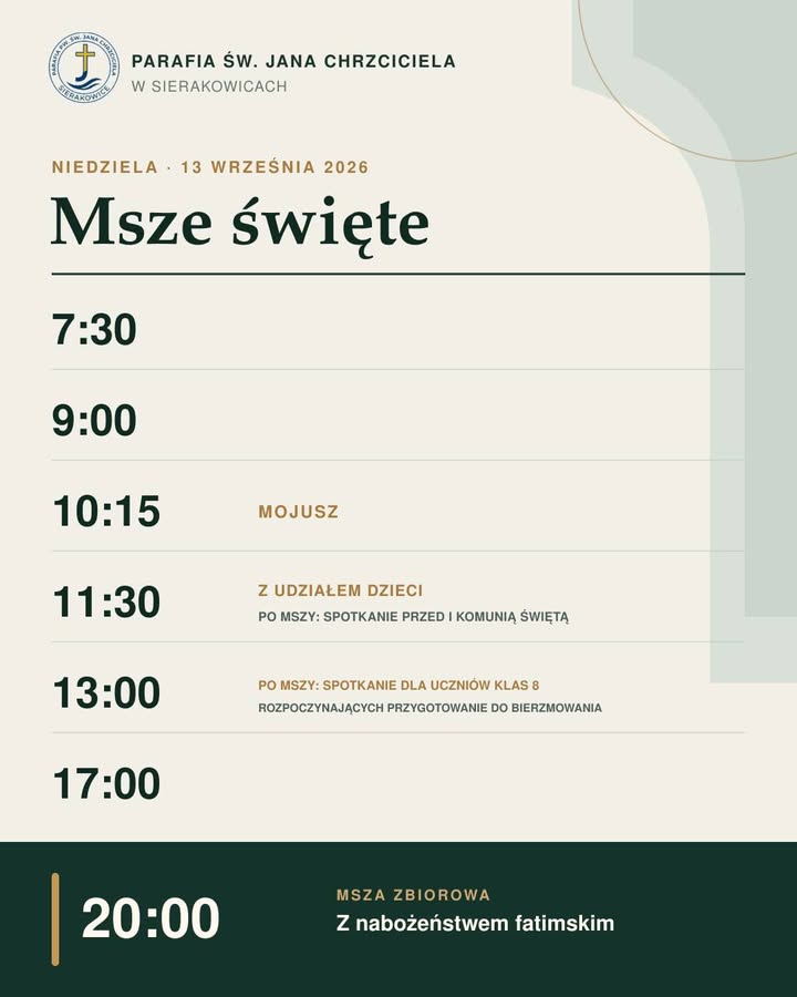 Parafia św. Jana Chrzciciela w Sierakowicach